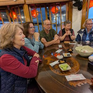 A-Mei Teahouse with the snacks
