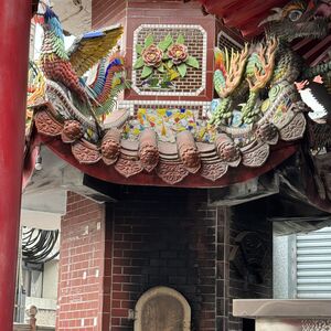 Stopping to see the local god's temple on the way back