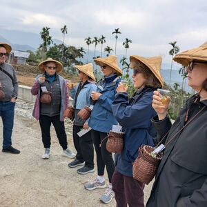 We take a break in the fields